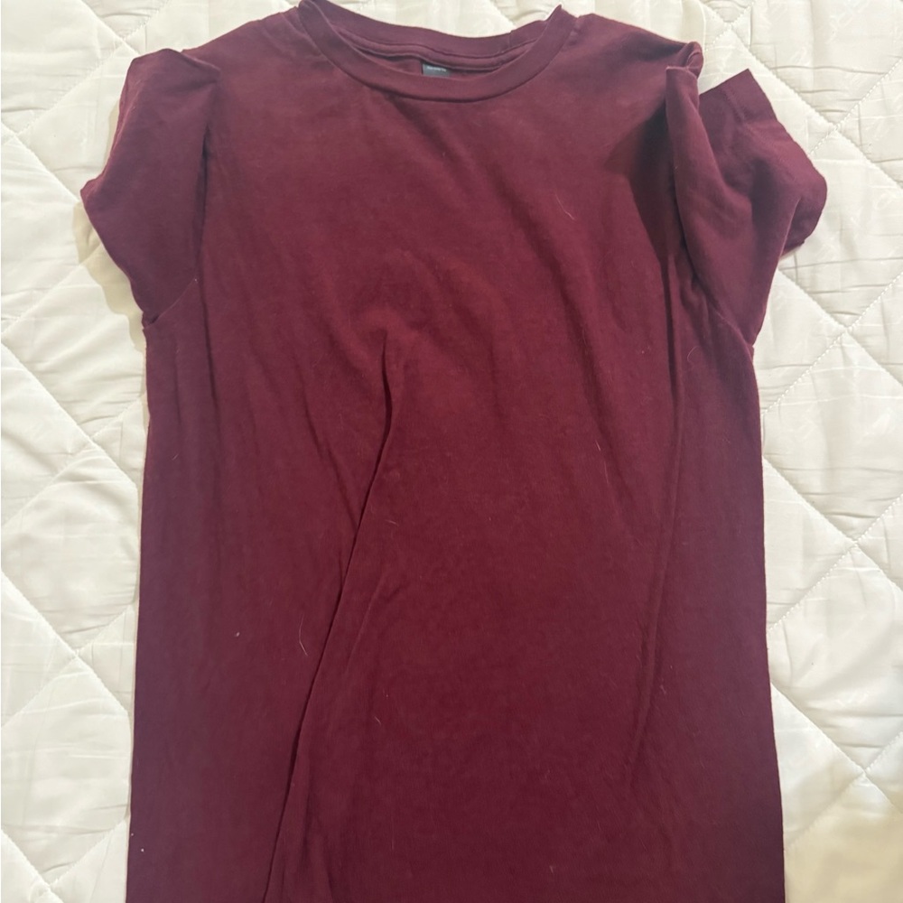Chic Maroon Short Sleeve Tee